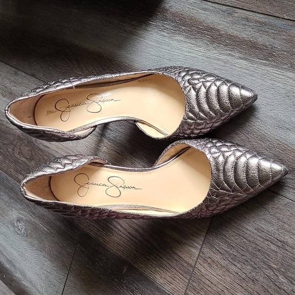 Jessica Simpson Shoes - Gunmetal Mettalic Pump